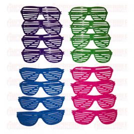 shutter shades, coloured shutter shades, shutter glasses, slatted glasses, coloured shutter shades, buy shutter shades, cheap shutter shades, party shades, stag do glasses
