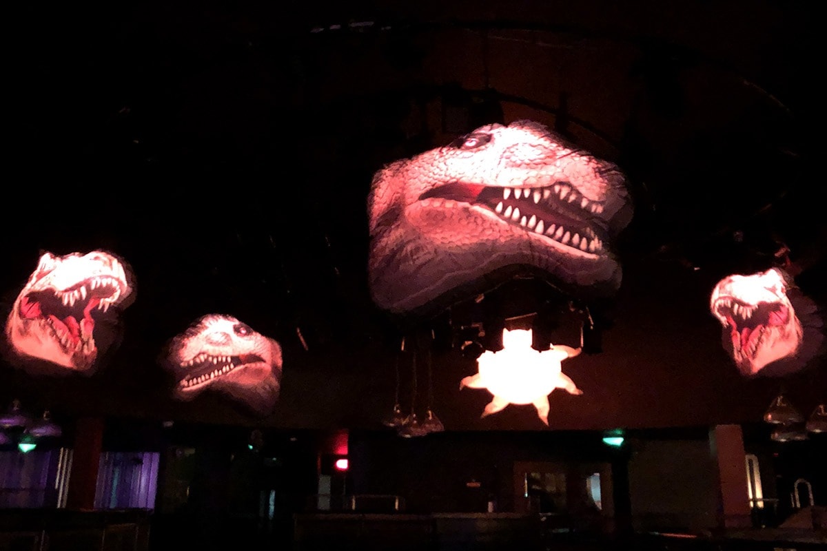 prehistoric, Jurassic, prehistoric party, Jurassic party, dinosaur party, giant inflatable dinosaur, giant dinosaur, hanging dinosaur, Cretaceous party.