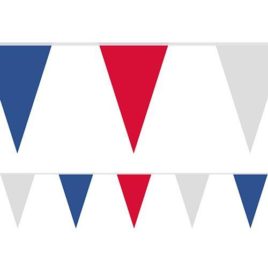red white blue bunting, tricolour bunting