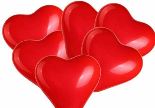 12" red latex heart balloons