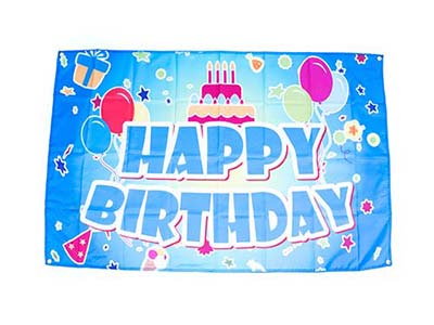 birthday party flag, banner