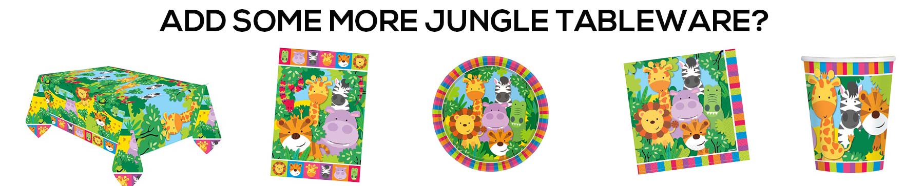 kids jungle safari birthday tableware