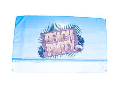 beach theme flag, beach party banner