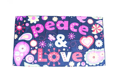 peace and love themed event flag decoration