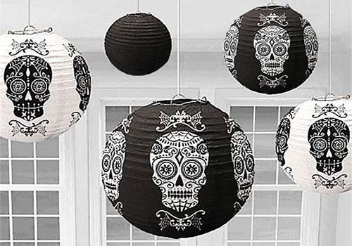 Halloween lantern skull decorations