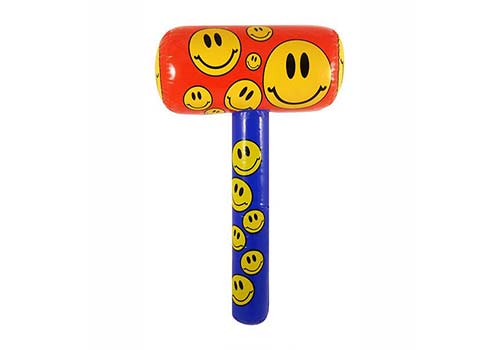 smiley face inflatable hammer
