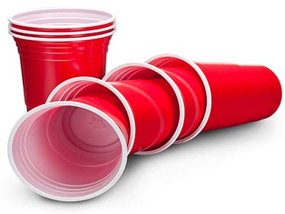 red birthday party cups