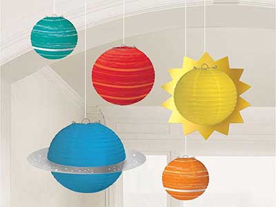 space themed lantern decorations