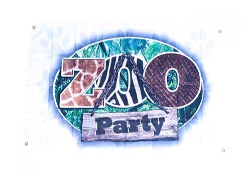 zoo party flag, safari flags