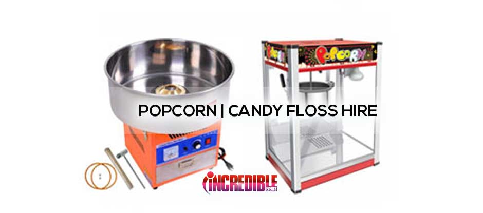 popcorn and candyfloss machine hire